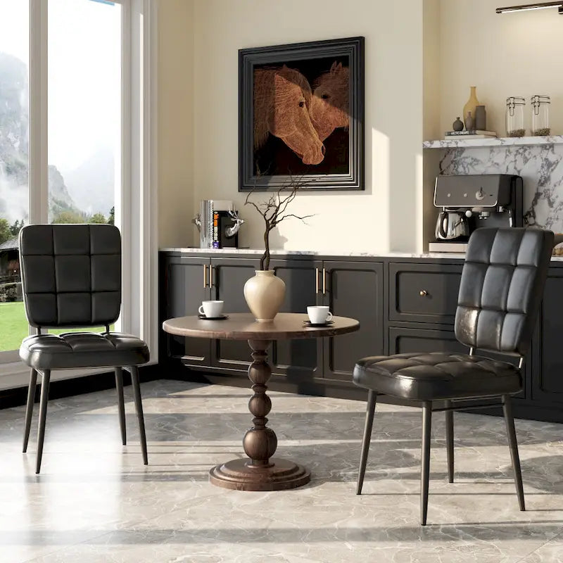 Moderne eetkamerstoelen, set van 2/4/6/8, gestoffeerde keukenstoelen met dik kussen voor de eetkamer