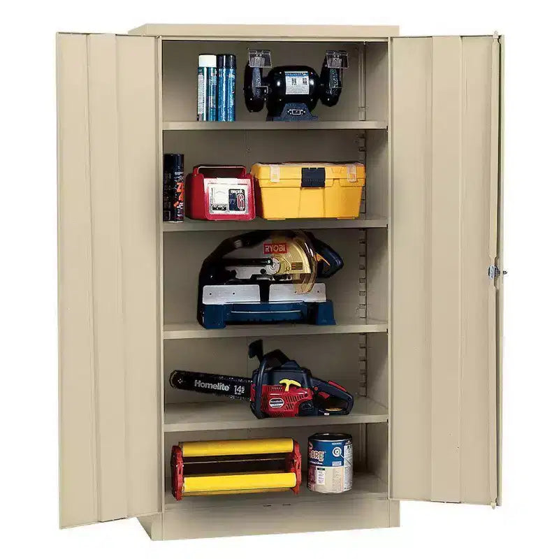 Edsal 36W x 18D x 72H teräksinen vapaasti seisova kaappi, beige
