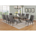 Ensemble de salle à manger rustique extensible gris Best Quality Furniture de 9 pièces