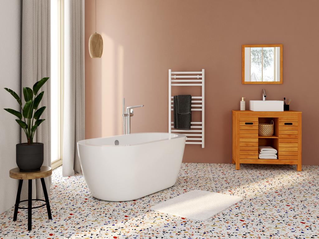 Freistehende Badewanne - 178 l - 149x75x58cm - Weiß - Acryl - Doucezen