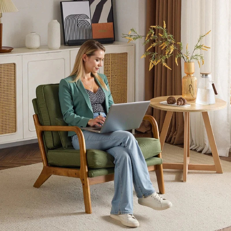 Fauteuil d’appoint rembourré moderne du milieu du siècle
