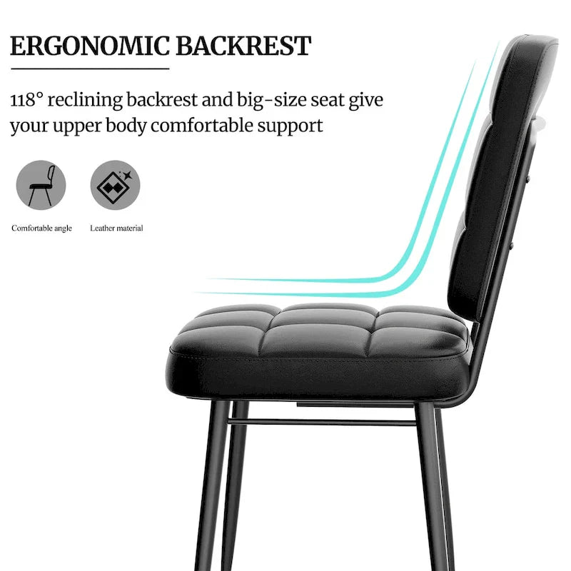 Moderne eetkamerstoelen, set van 2/4/6/8, gestoffeerde keukenstoelen met dik kussen voor de eetkamer