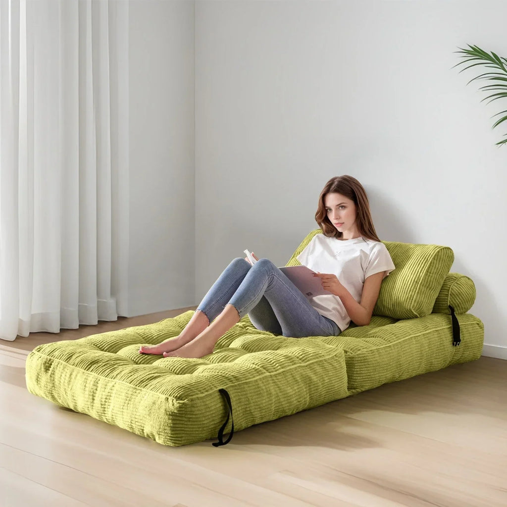 8 Corduroy vouwbare slaapbank, eenpersoons