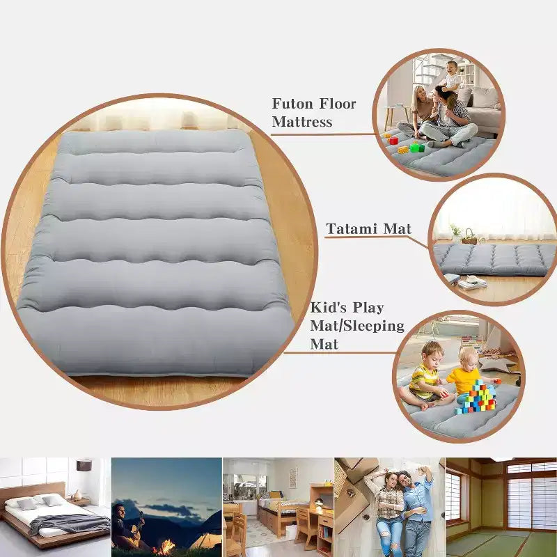 Japanische Futonmatratze, faltbare Schlafunterlage für den Boden, Tatami-Matte für Zuhause, Campingmatratze