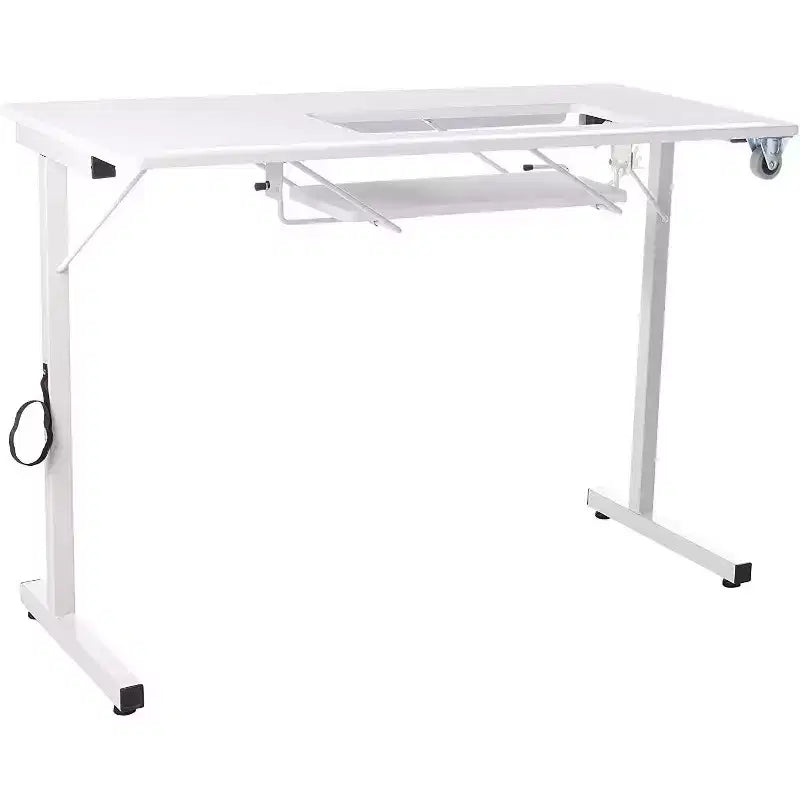 SewingRite SewStation 101 tragbarer, zusammenklappbarer Nähtisch mit Stahlbeinen, Weiß – ideal für Zuhause, Büro und Gewerbe