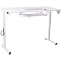 SewingRite SewStation 101 tragbarer, zusammenklappbarer Nähtisch mit Stahlbeinen, Weiß – ideal für Zuhause, Büro und Gewerbe