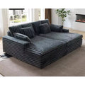 AMERLIFE 93 dubbele chaise longue voor twee personen, diepe cloudbank met lendenkussens en brede armleuningen, eenvoudig te monteren, imitatiebont