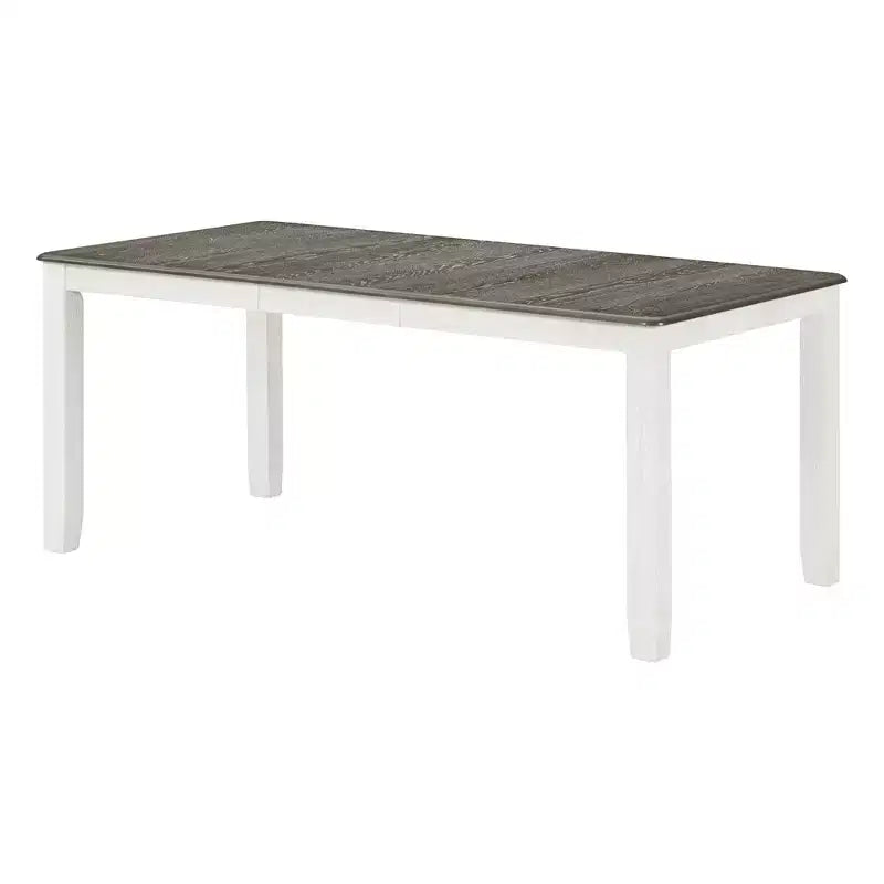 Ensemble de table à manger extensible de style champêtre pour 6 personnes, table rectangulaire et 6 chaises rembourrées