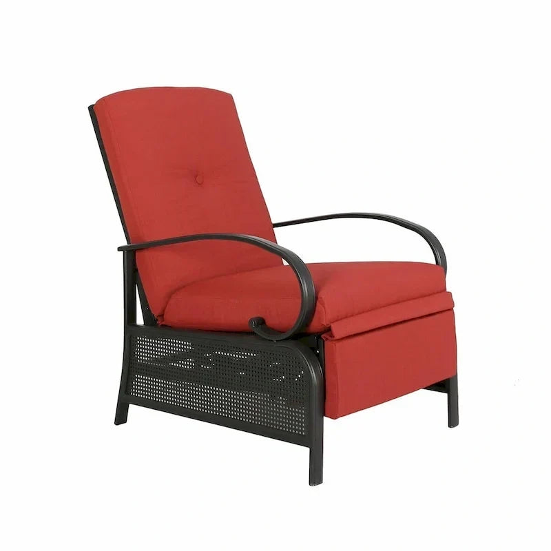 Verstellbarer Relax-Loungesessel, Lounge-Sofa für die Terrasse mit Polster - 38 (T) x 26.5 (B) x 38.5 (H) ZOLL
